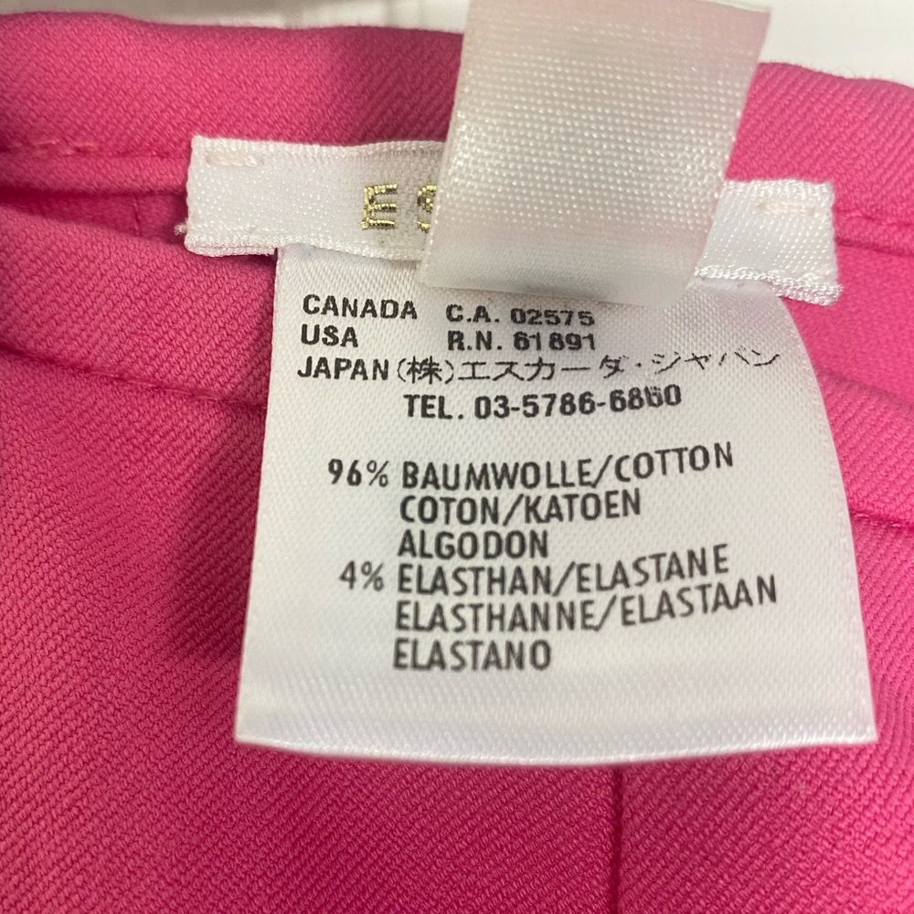Escada Fuchsia Pink Chino Cropped 7/8 Throusers Pants Size 38 - Picture 4 of 4